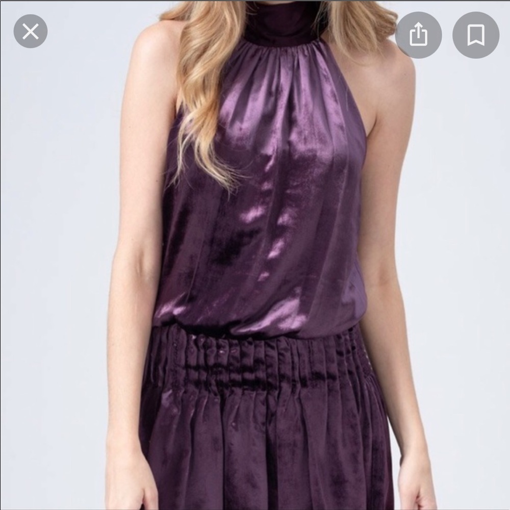 Ramy brook velvet Merlot dress